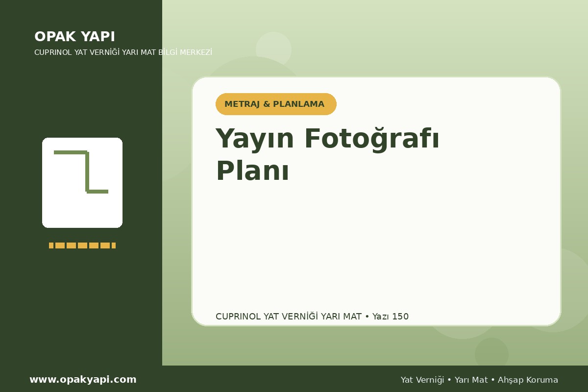 Marshall Cuprinol Classic Yat Vernik Yarı Mat İçin Yayın Fotoğrafı Planı