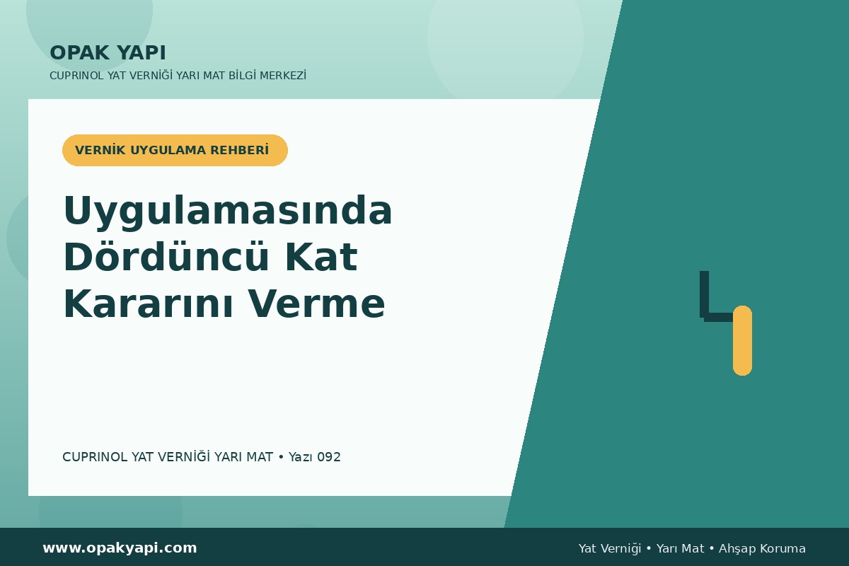 Marshall Cuprinol Classic Yat Vernik Yarı Mat Uygulamasında Dördüncü Kat Kararını Verme