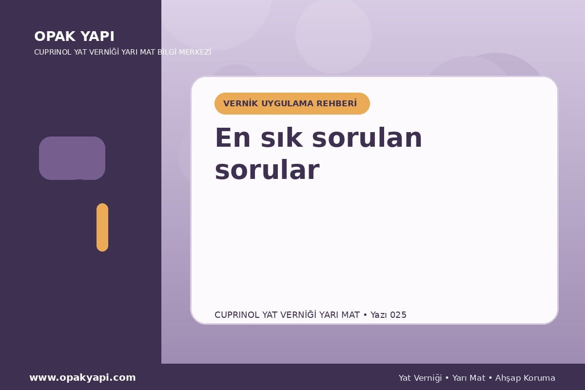 Marshall Cuprinol Classic Yat Vernik Yarı Mat: En sık sorulan sorular