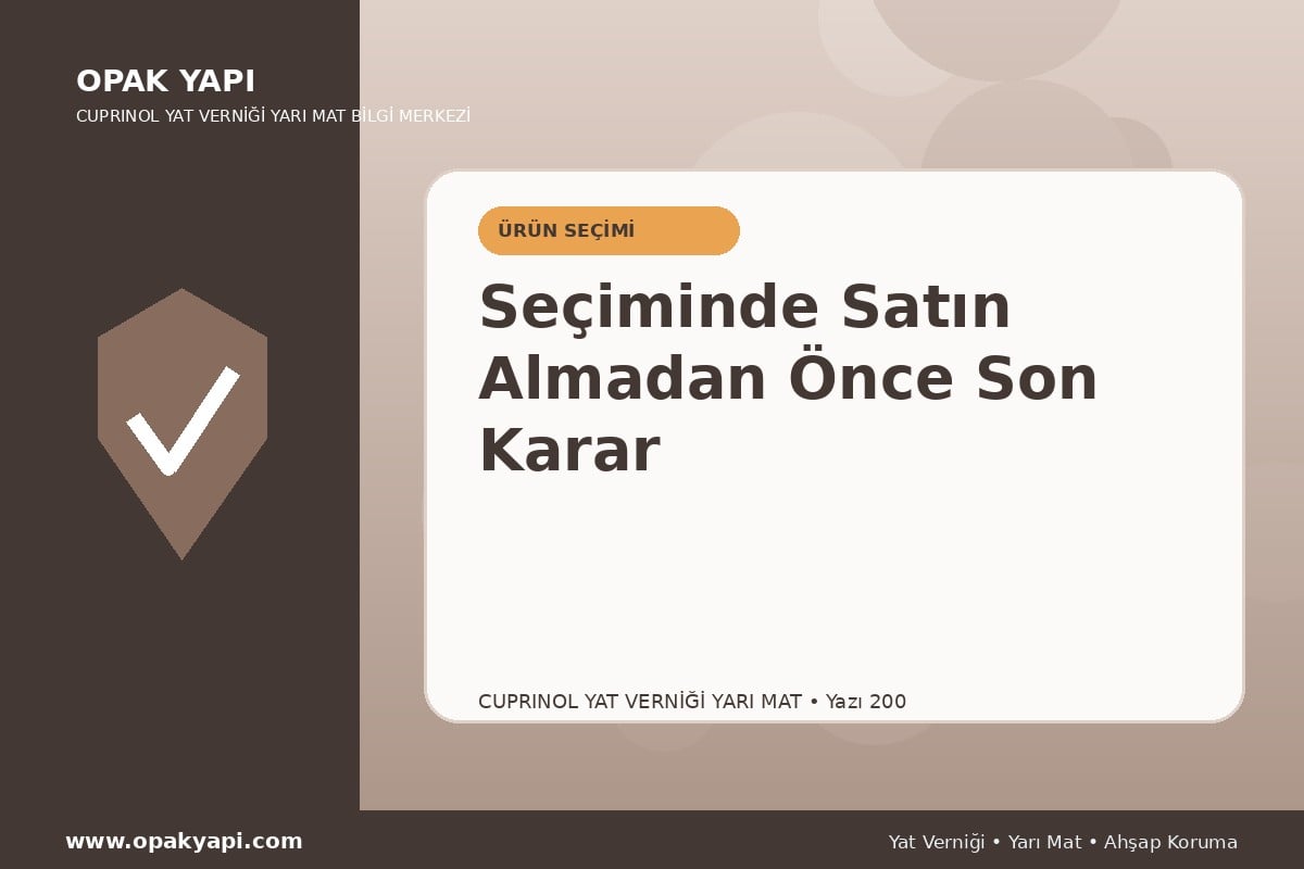 Marshall Cuprinol Classic Yat Vernik Yarı Mat Seçiminde Satın Almadan Önce Son Karar
