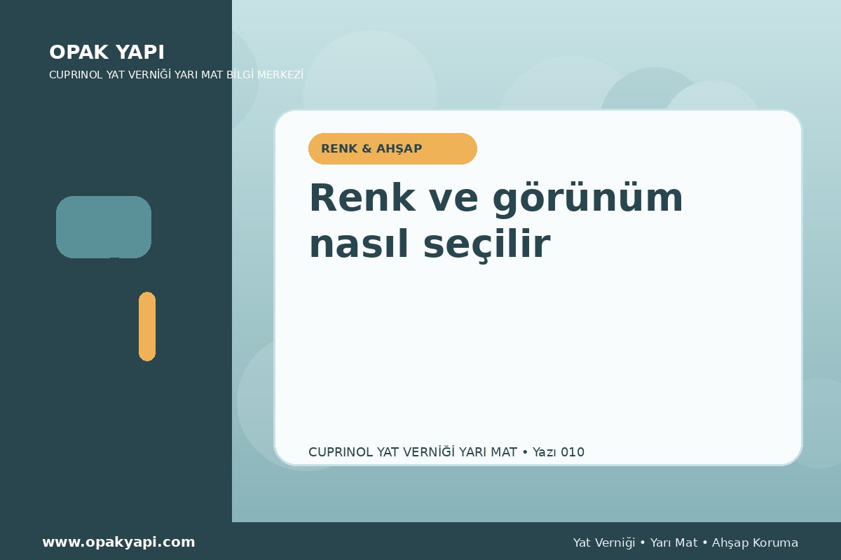 Marshall Cuprinol Classic Yat Vernik Yarı Mat: Renk ve görünüm nasıl seçilir