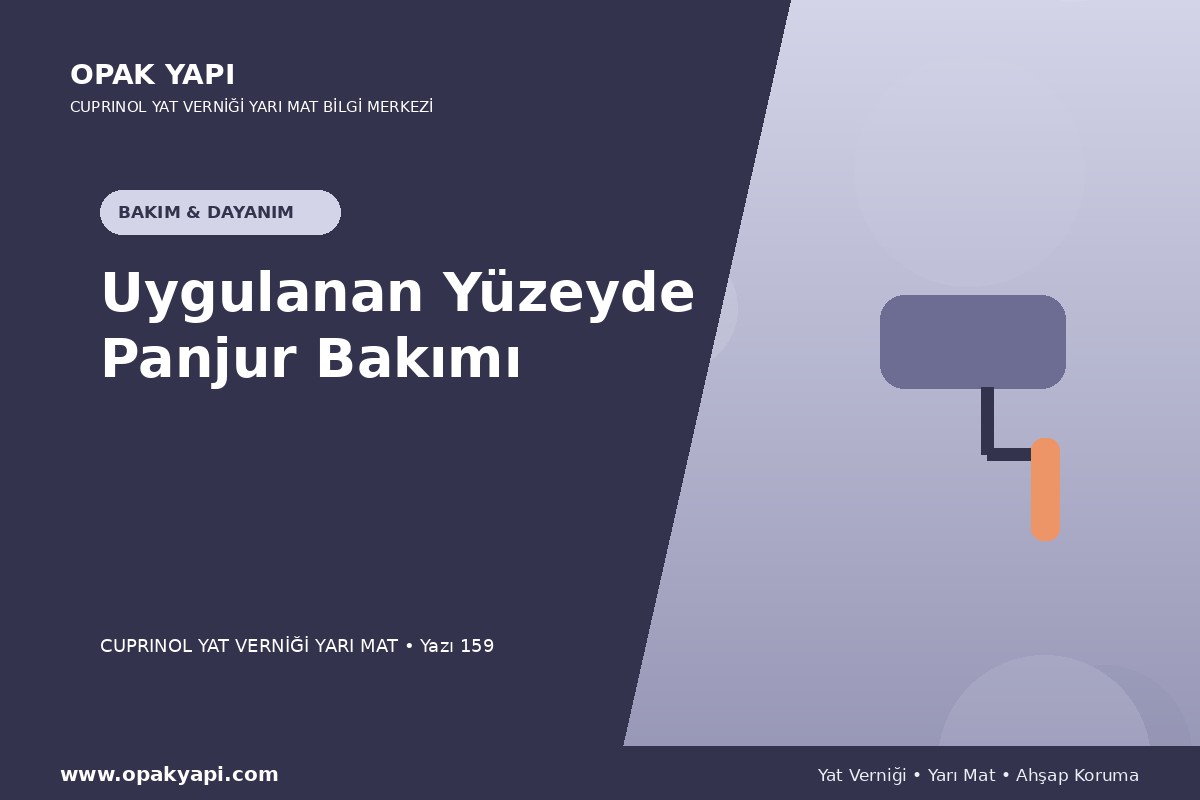 Marshall Cuprinol Classic Yat Vernik Yarı Mat Uygulanan Yüzeyde Panjur Bakımı