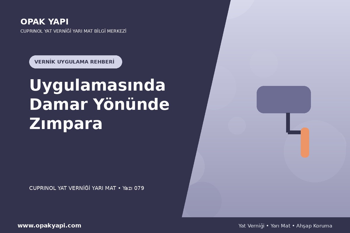 Marshall Cuprinol Classic Yat Vernik Yarı Mat Uygulamasında Damar Yönünde Zımpara