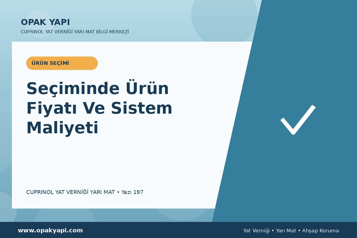 Marshall Cuprinol Classic Yat Vernik Yarı Mat Seçiminde Ürün Fiyatı Ve Sistem Maliyeti