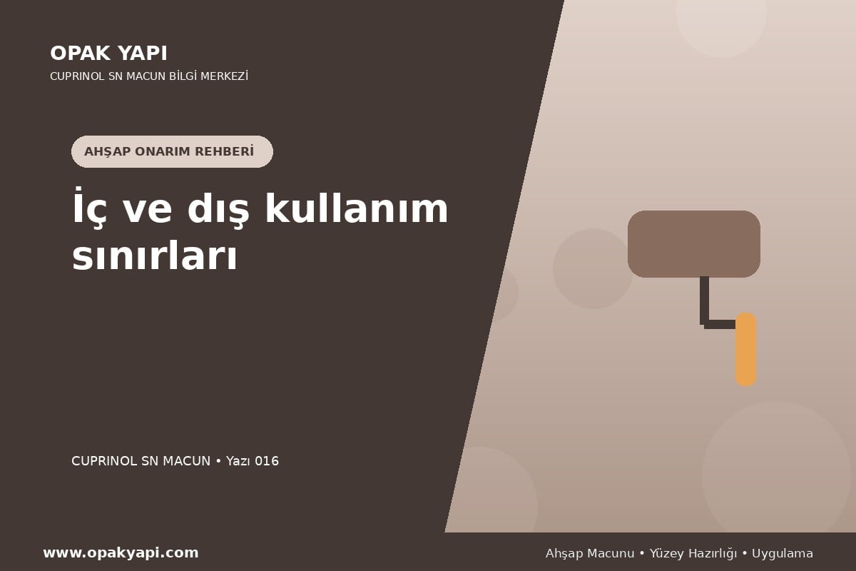 Marshall Cuprinol SN Macun: İç ve dış kullanım sınırları