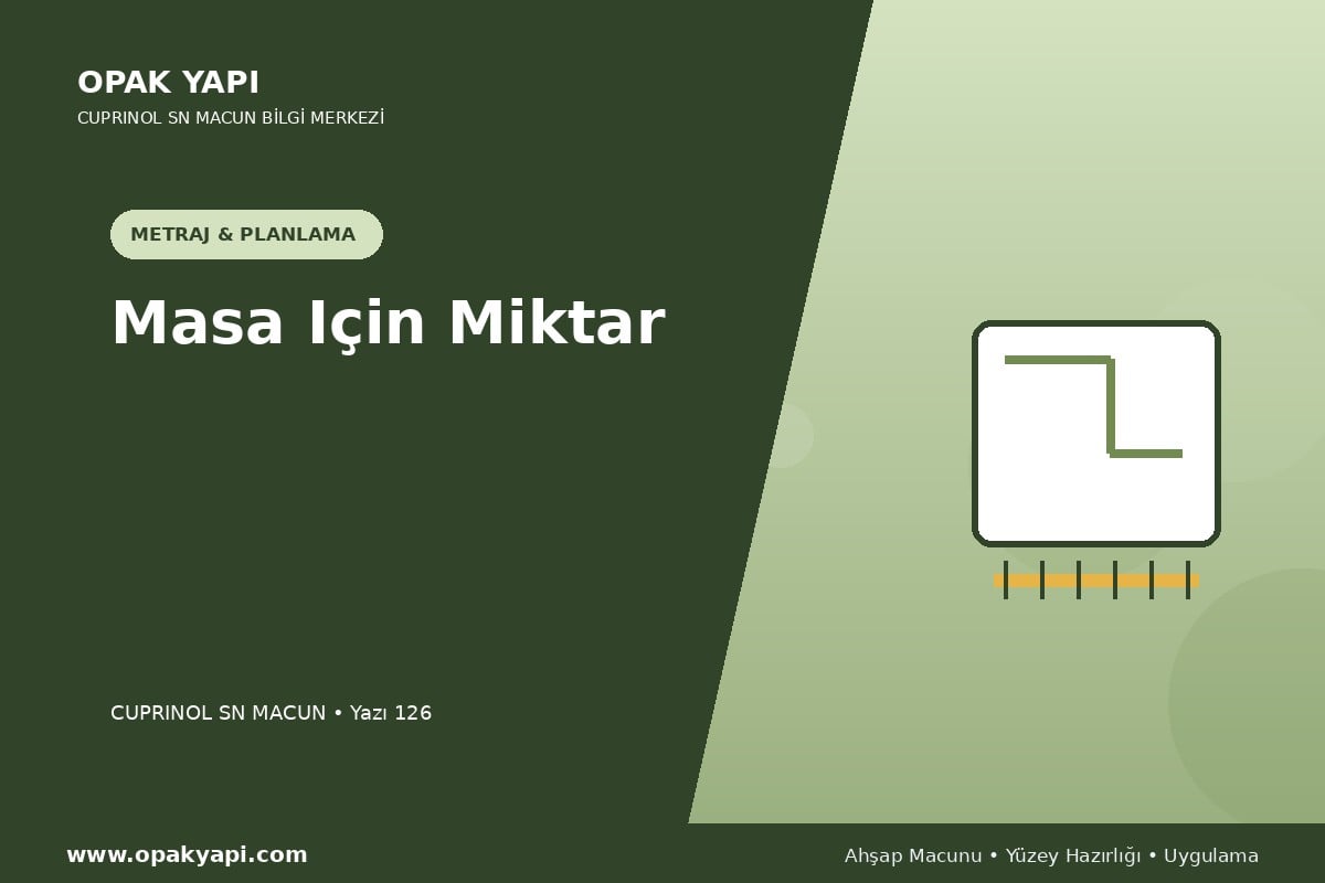 Marshall Cuprinol SN Macun İçin Masa Için Miktar