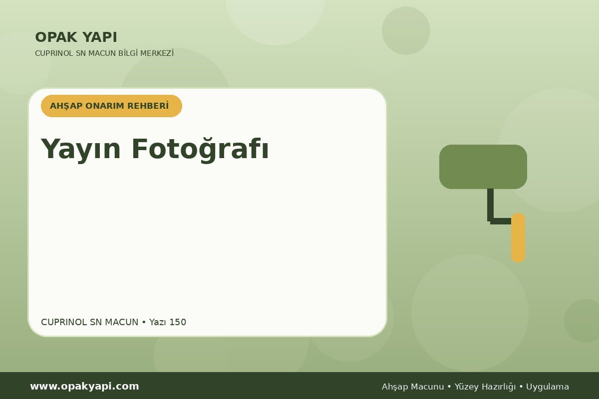 Marshall Cuprinol SN Macun İçin Yayın Fotoğrafı