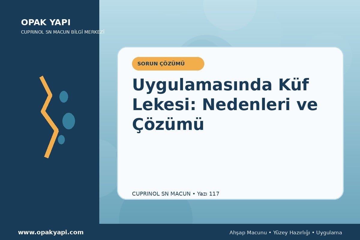 Marshall Cuprinol SN Macun Uygulamasında Küf Lekesi: Nedenleri ve Çözümü