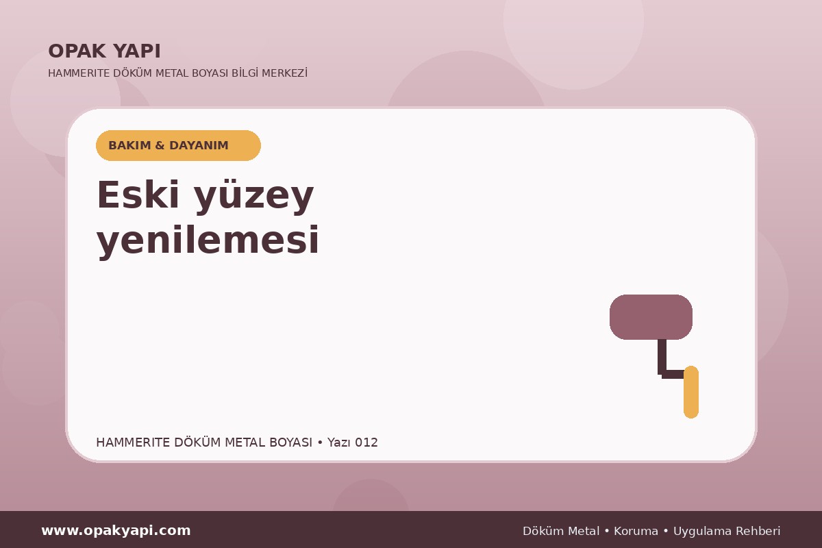 Marshall Hammerite Döküm Metal Boyası: Eski yüzey yenilemesi
