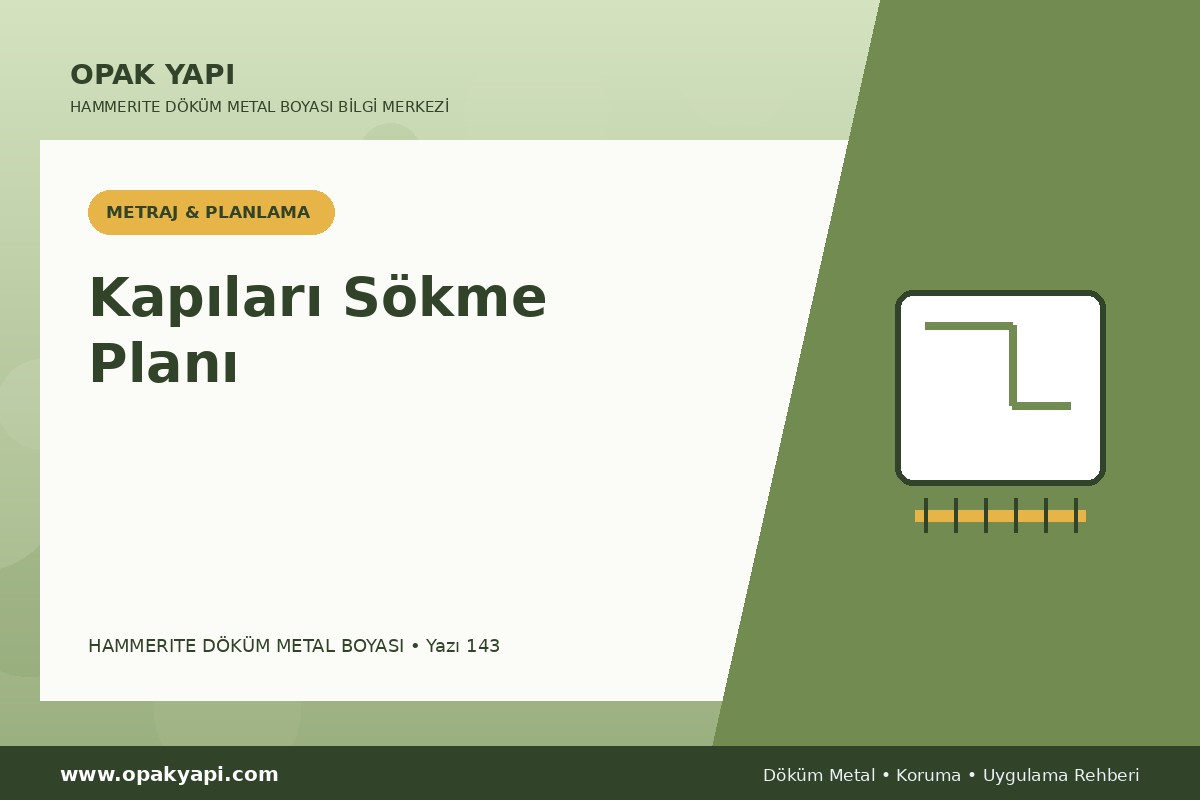 Marshall Hammerite Döküm Metal Boyası İçin Kapıları Sökme Planı