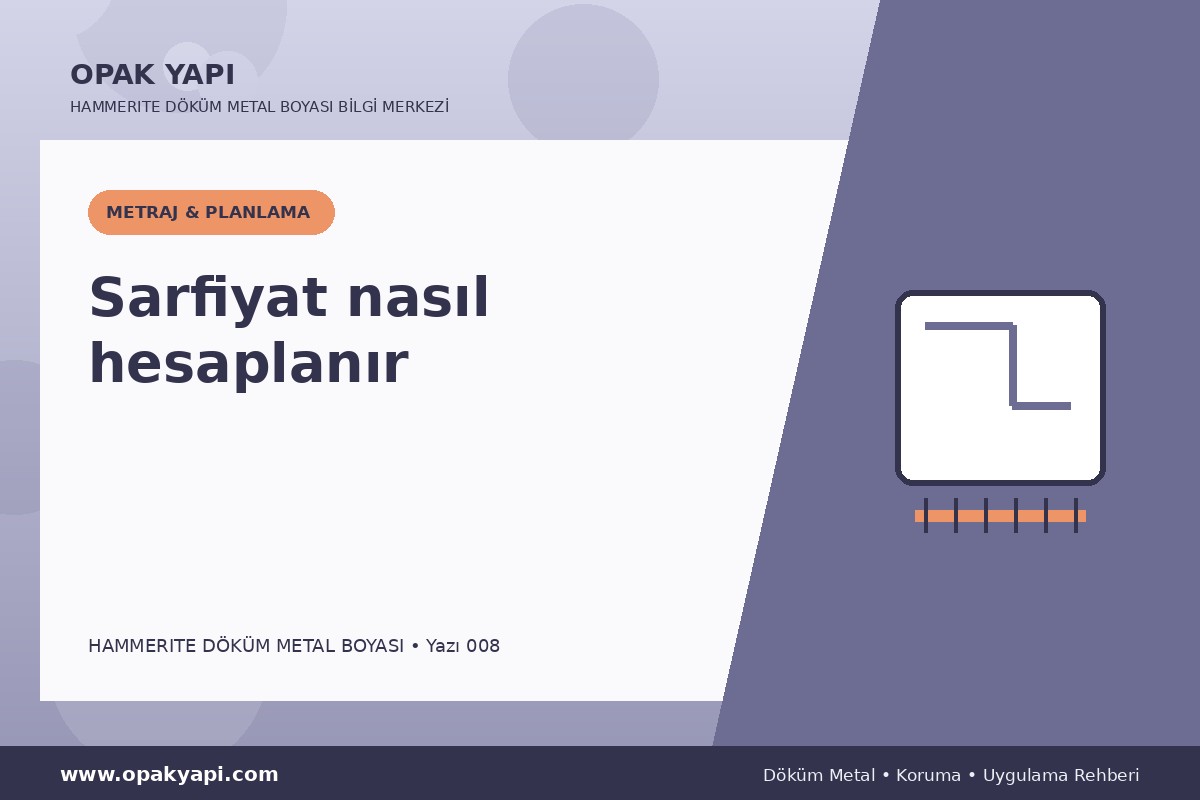 Marshall Hammerite Döküm Metal Boyası: Sarfiyat nasıl hesaplanır