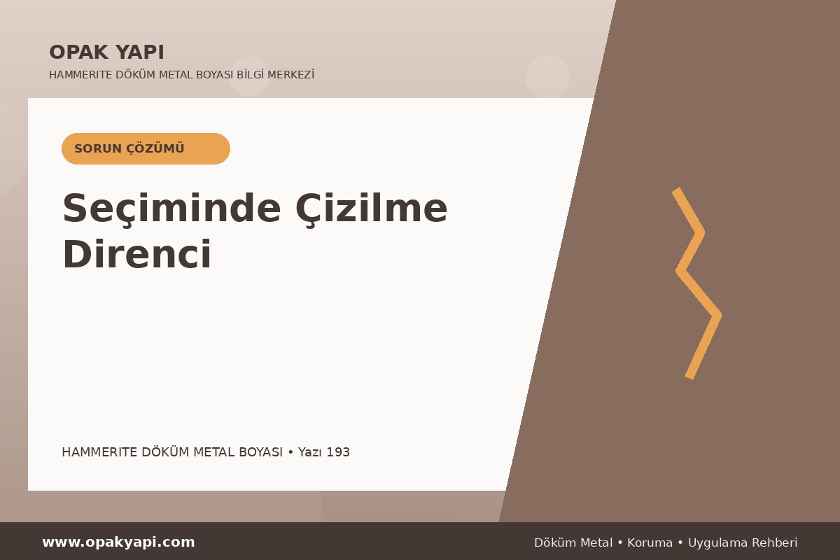 Marshall Hammerite Döküm Metal Boyası Seçiminde Çizilme Direnci