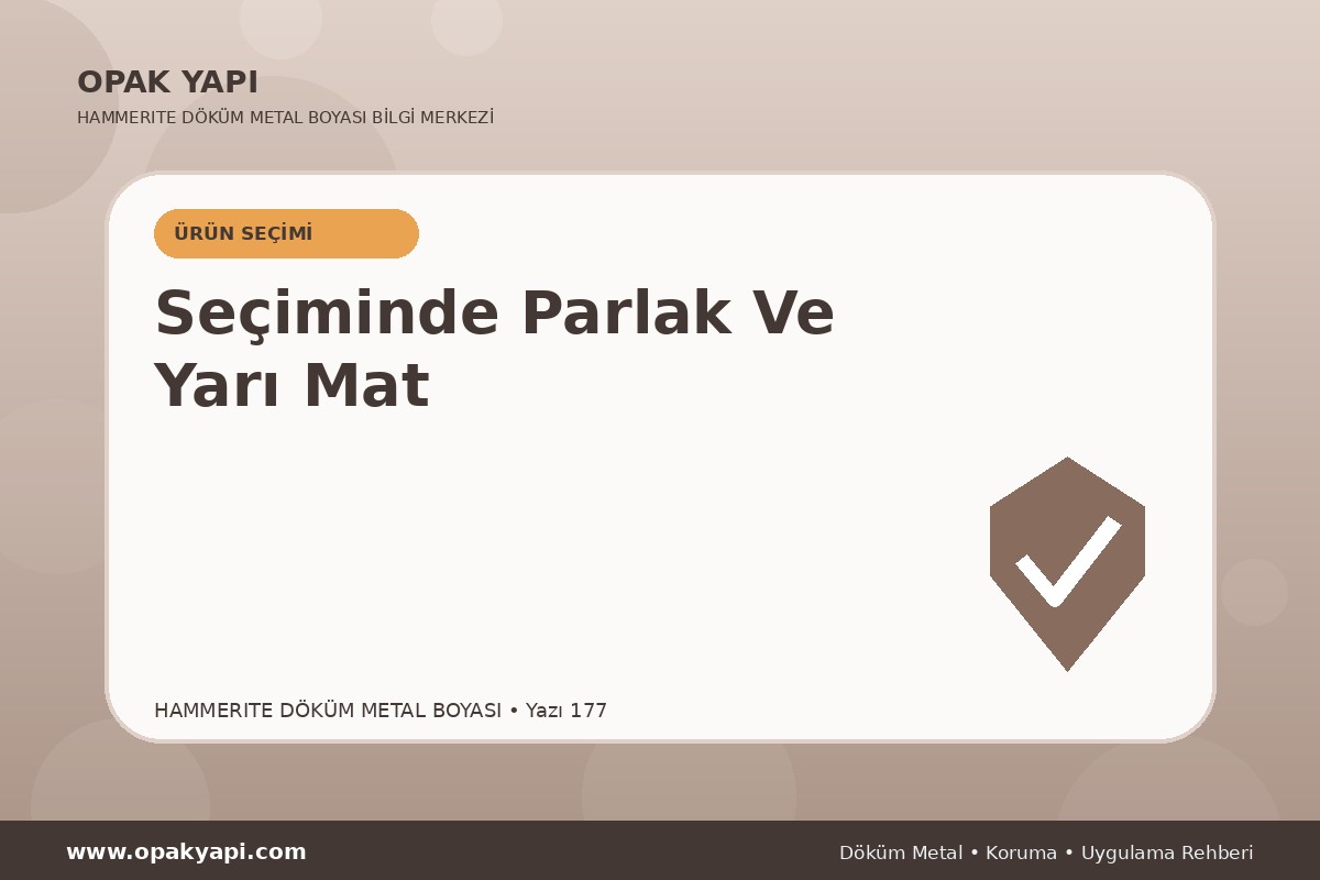 Marshall Hammerite Döküm Metal Boyası Seçiminde Parlak Ve Yarı Mat