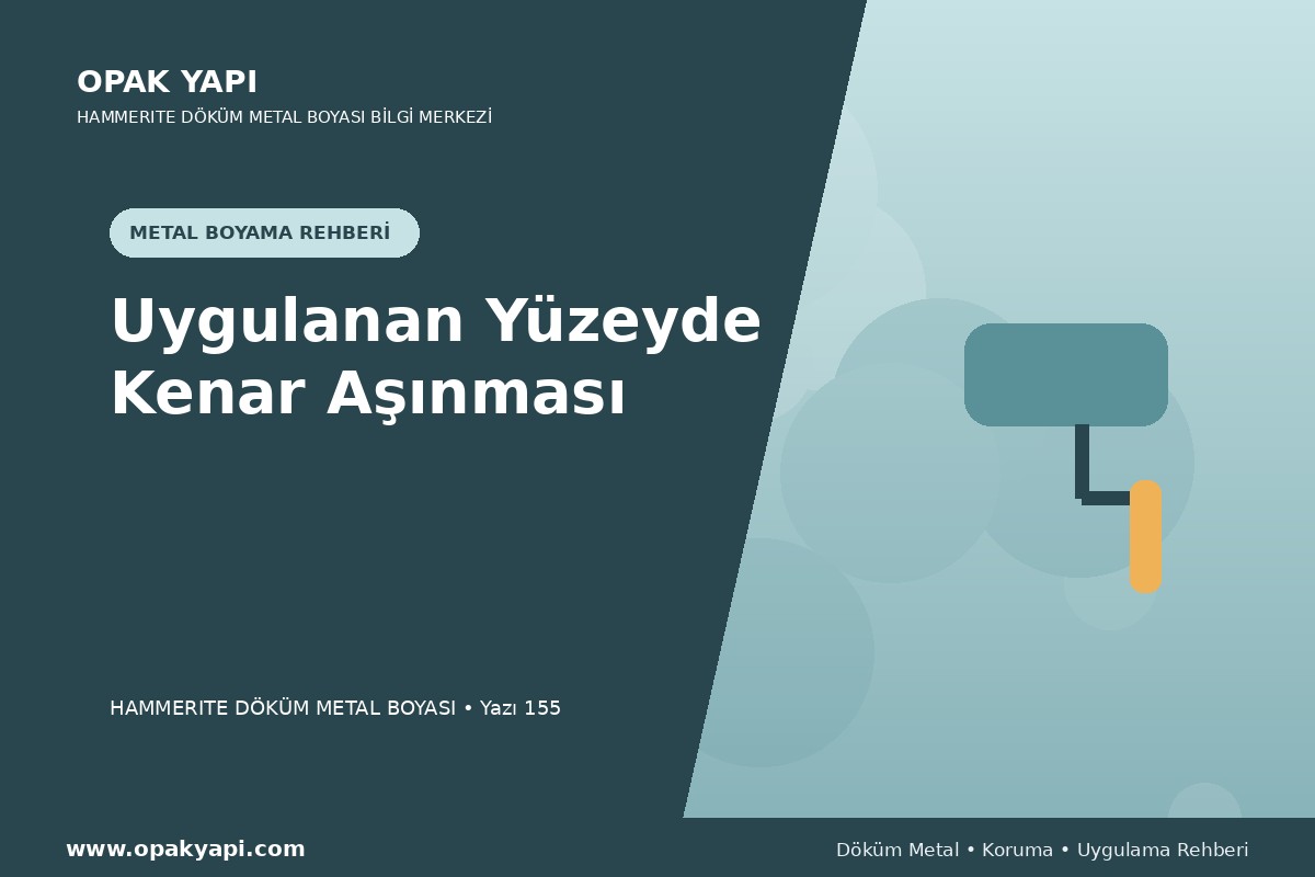 Marshall Hammerite Döküm Metal Boyası Uygulanan Yüzeyde Kenar Aşınması