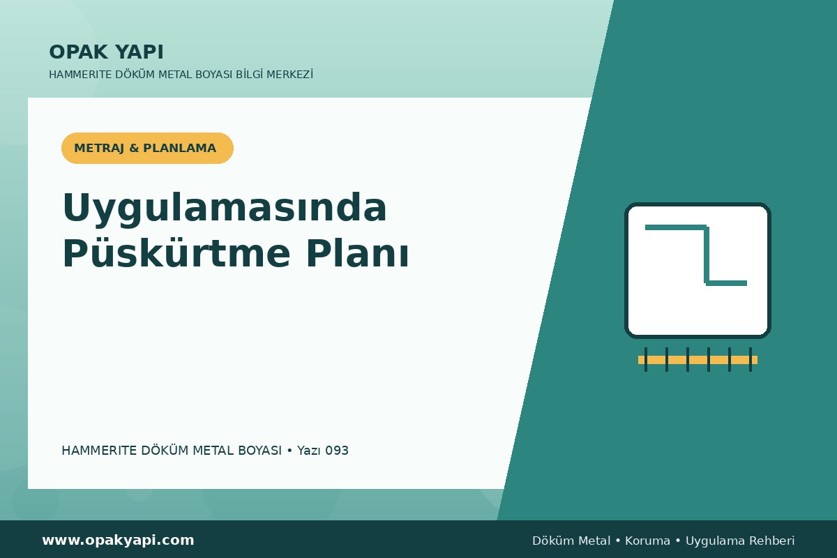 Marshall Hammerite Döküm Metal Boyası Uygulamasında Püskürtme Planı