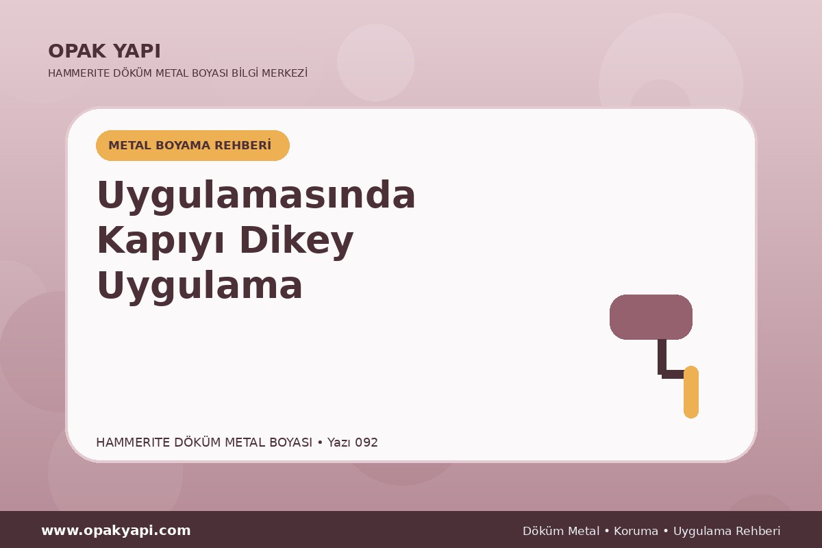 Marshall Hammerite Döküm Metal Boyası Uygulamasında Kapıyı Dikey Uygulama