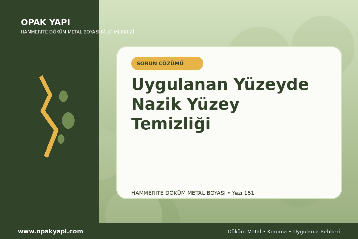 Marshall Hammerite Döküm Metal Boyası Uygulanan Yüzeyde Nazik Yüzey Temizliği