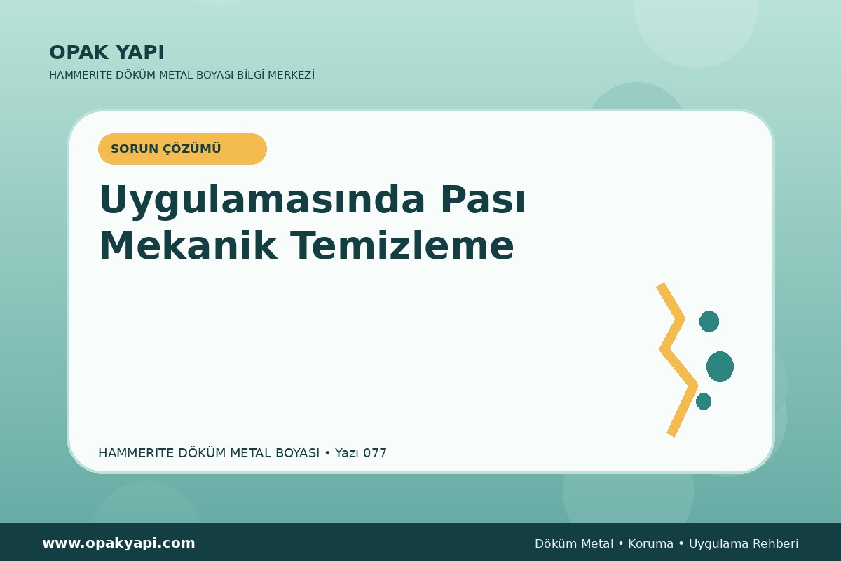 Marshall Hammerite Döküm Metal Boyası Uygulamasında Pası Mekanik Temizleme