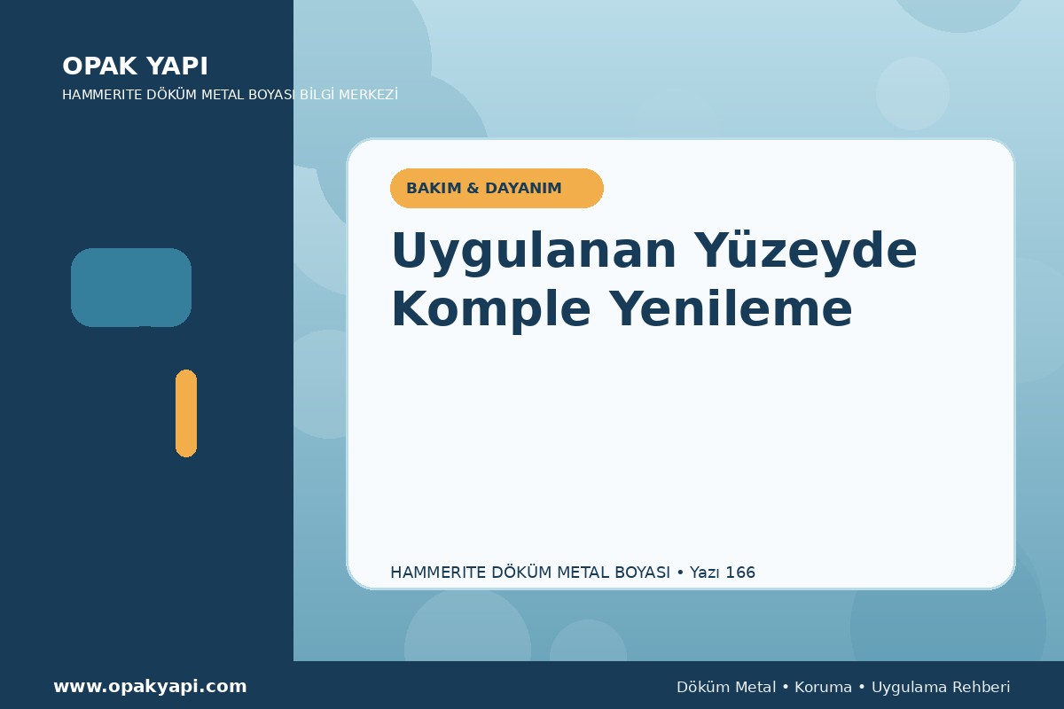 Marshall Hammerite Döküm Metal Boyası Uygulanan Yüzeyde Komple Yenileme