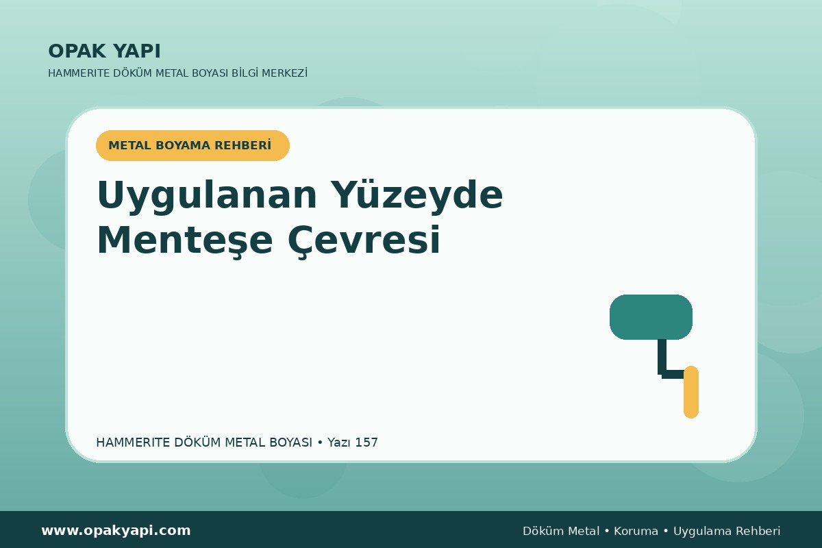Marshall Hammerite Döküm Metal Boyası Uygulanan Yüzeyde Menteşe Çevresi