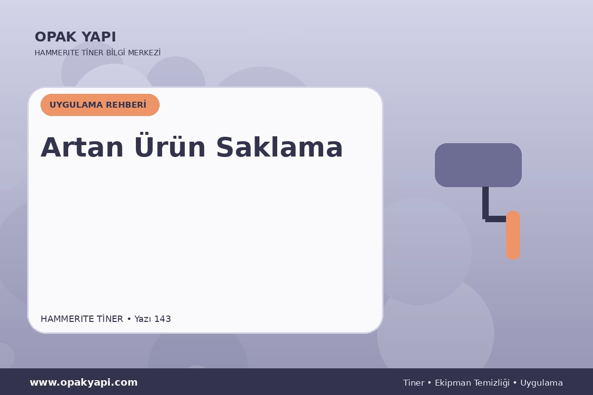 Marshall Hammerite Tiner İçin Artan Ürün Saklama