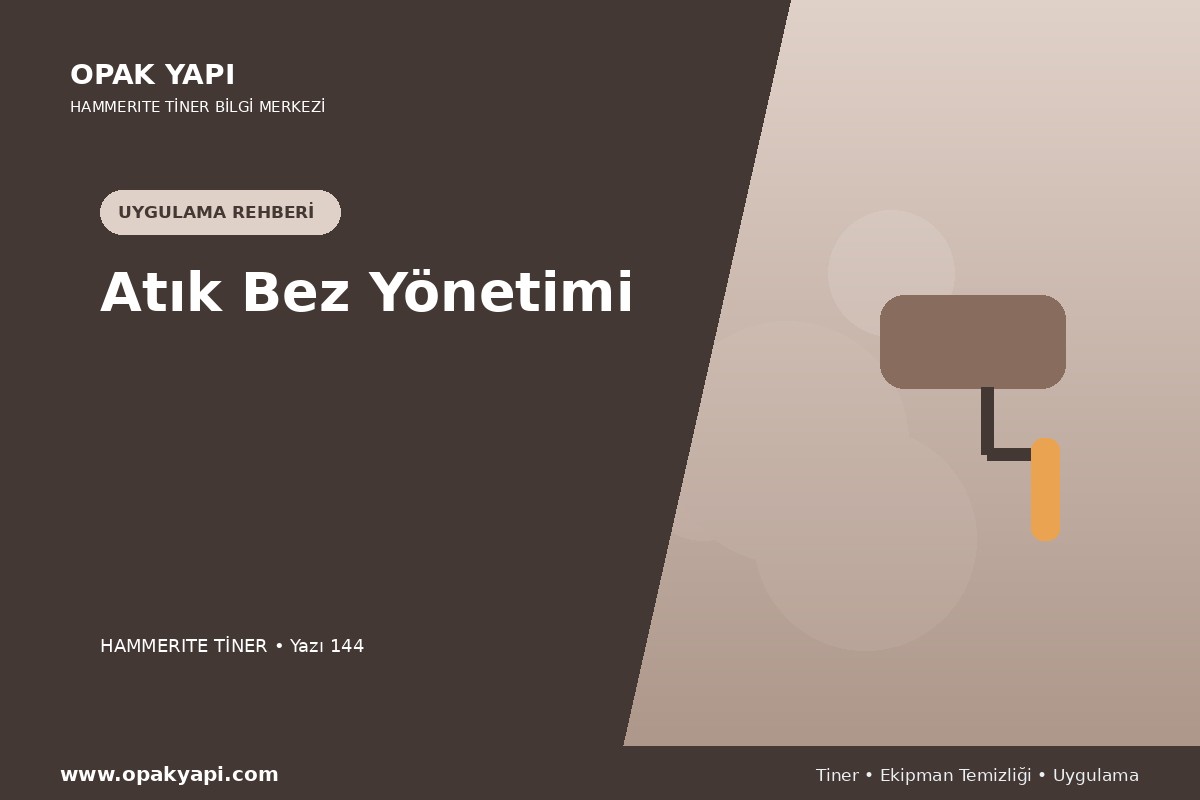 Marshall Hammerite Tiner İçin Atık Bez Yönetimi