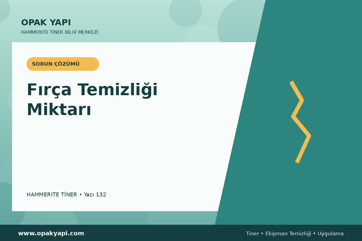 Marshall Hammerite Tiner İçin Fırça Temizliği Miktarı