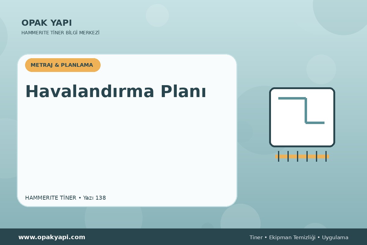 Marshall Hammerite Tiner İçin Havalandırma Planı