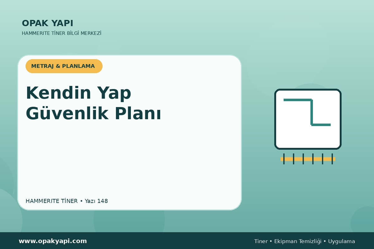 Marshall Hammerite Tiner İçin Kendin Yap Güvenlik Planı