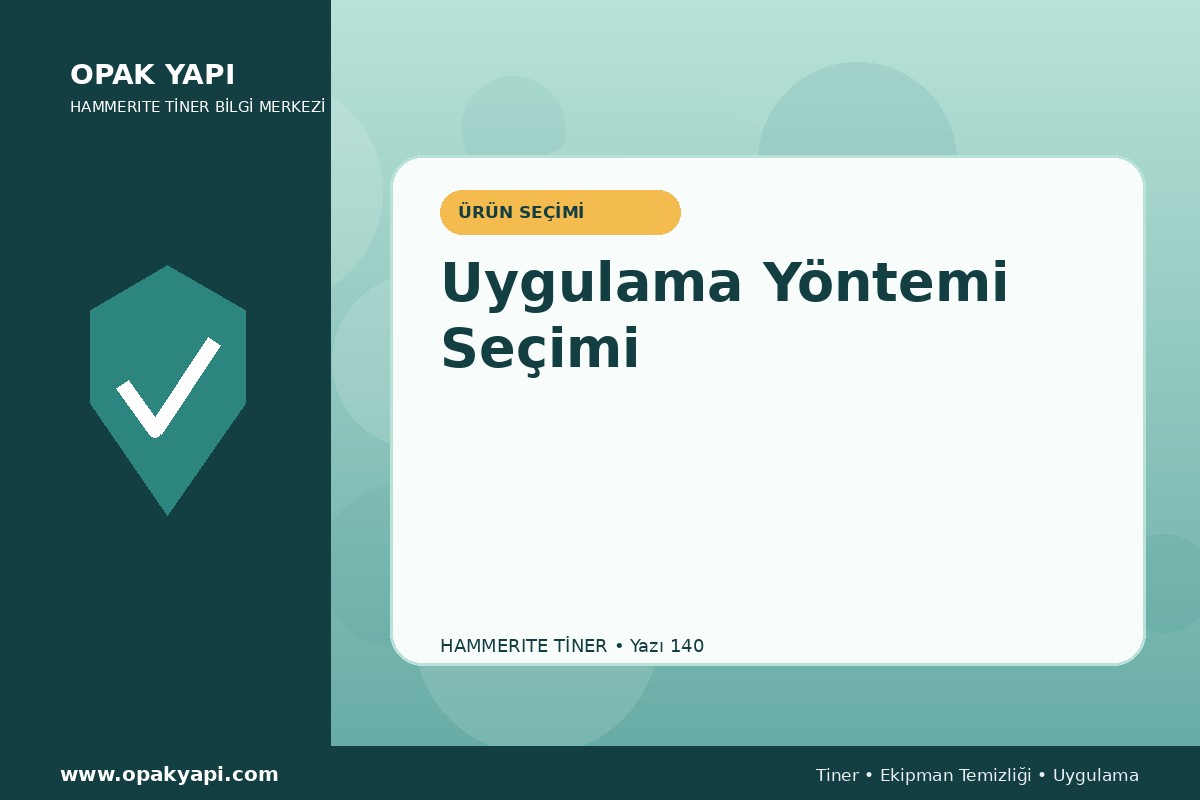Marshall Hammerite Tiner İçin Uygulama Yöntemi Seçimi