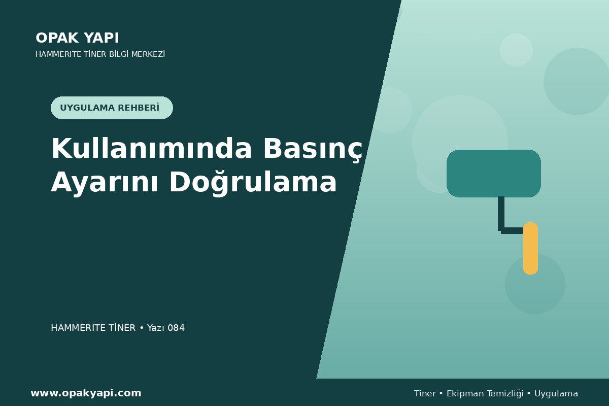 Marshall Hammerite Tiner Kullanımında Basınç Ayarını Doğrulama