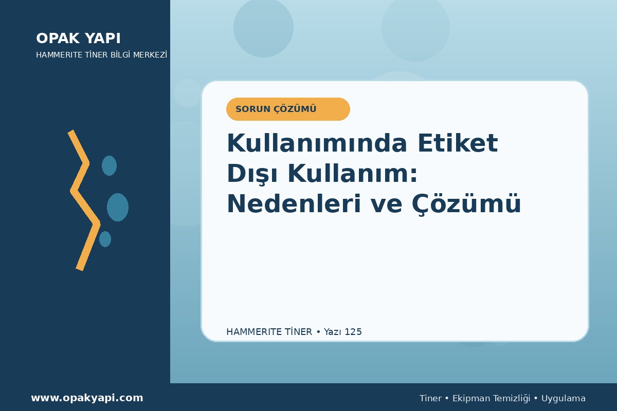 Marshall Hammerite Tiner Kullanımında Etiket Dışı Kullanım: Nedenleri ve Çözümü