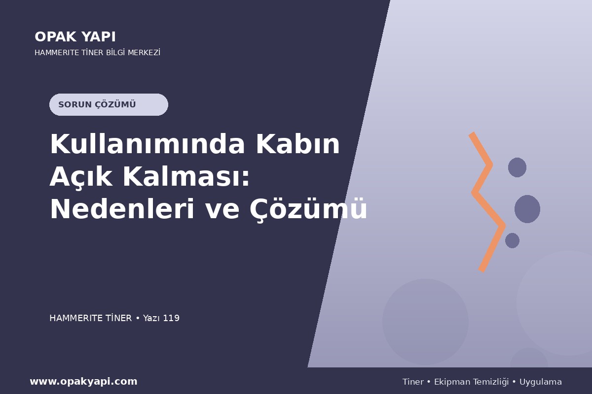 Marshall Hammerite Tiner Kullanımında Kabın Açık Kalması: Nedenleri ve Çözümü