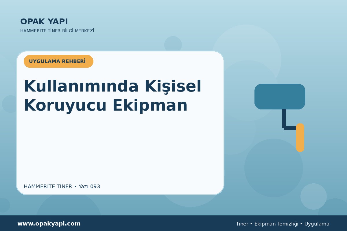 Marshall Hammerite Tiner Kullanımında Kişisel Koruyucu Ekipman