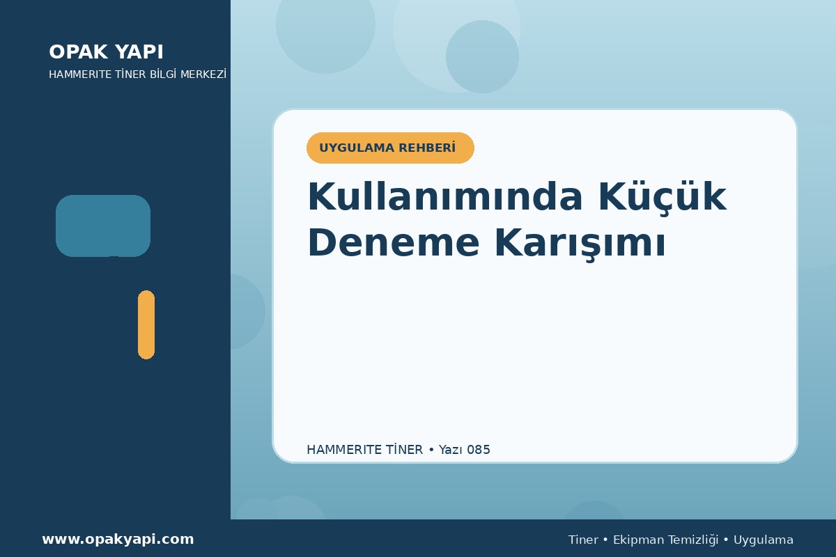 Marshall Hammerite Tiner Kullanımında Küçük Deneme Karışımı