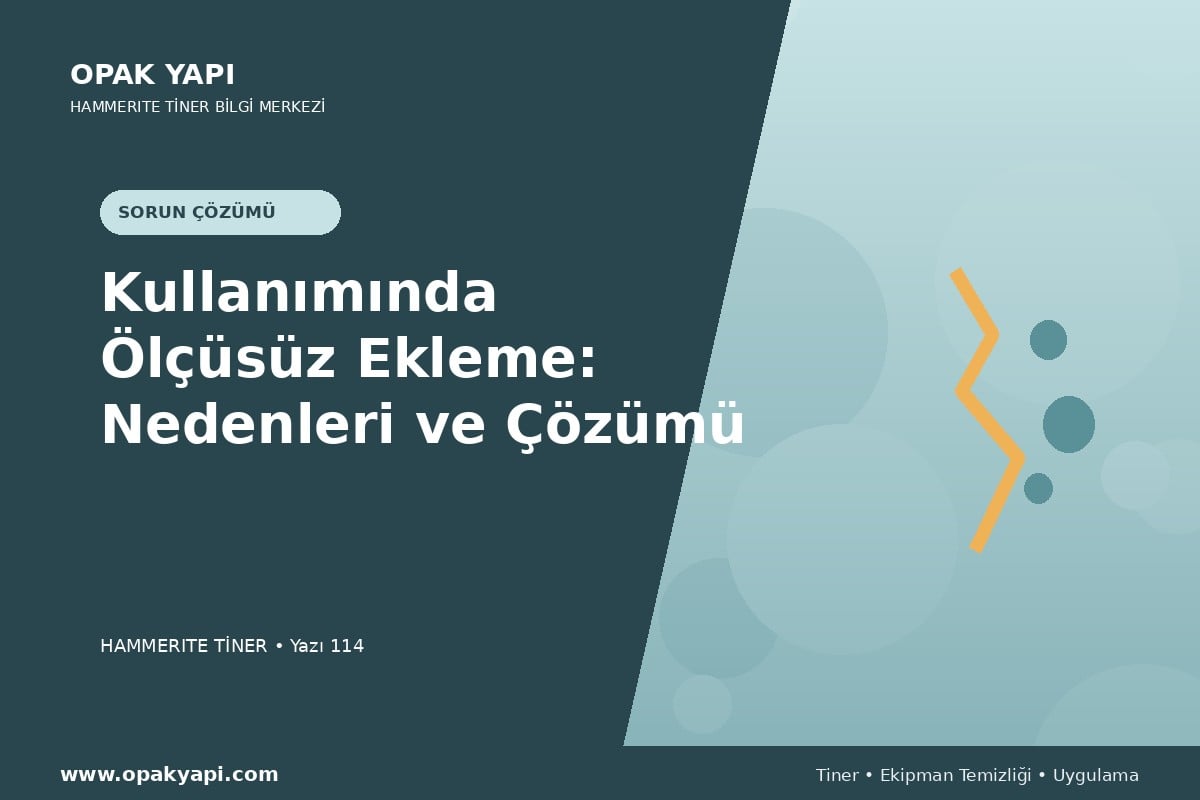 Marshall Hammerite Tiner Kullanımında Ölçüsüz Ekleme: Nedenleri ve Çözümü