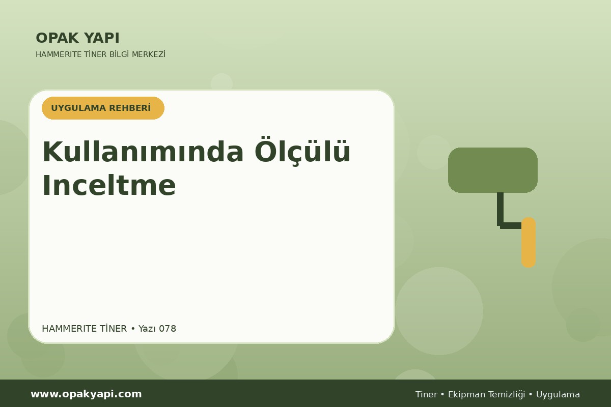 Marshall Hammerite Tiner Kullanımında Ölçülü Inceltme