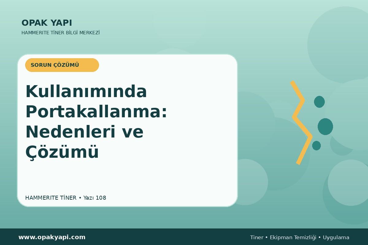 Marshall Hammerite Tiner Kullanımında Portakallanma: Nedenleri ve Çözümü
