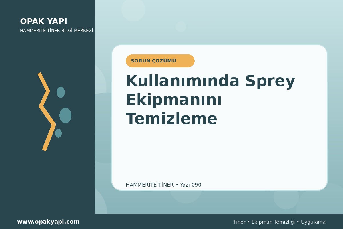 Marshall Hammerite Tiner Kullanımında Sprey Ekipmanını Temizleme