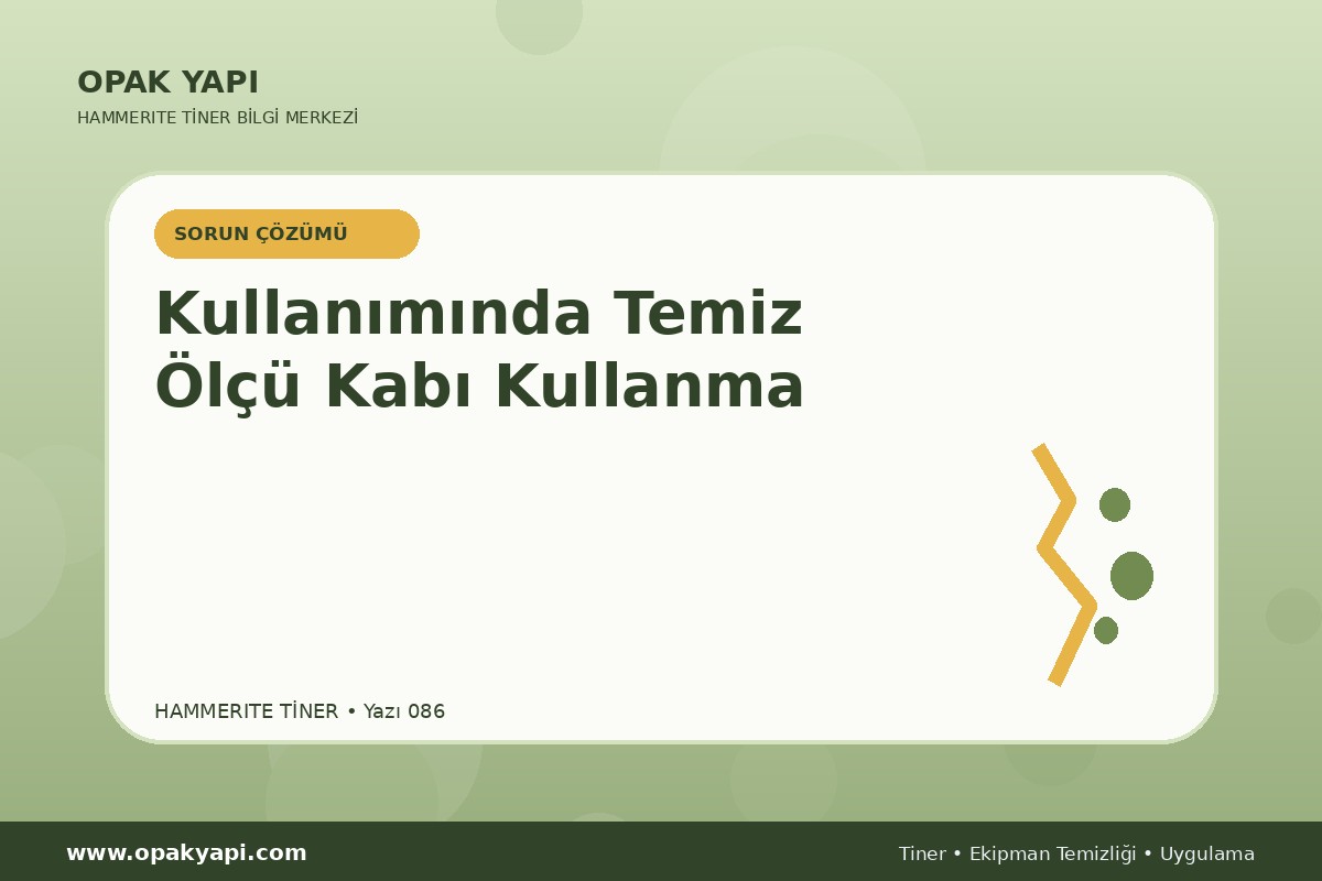 Marshall Hammerite Tiner Kullanımında Temiz Ölçü Kabı Kullanma