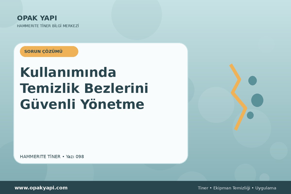 Marshall Hammerite Tiner Kullanımında Temizlik Bezlerini Güvenli Yönetme