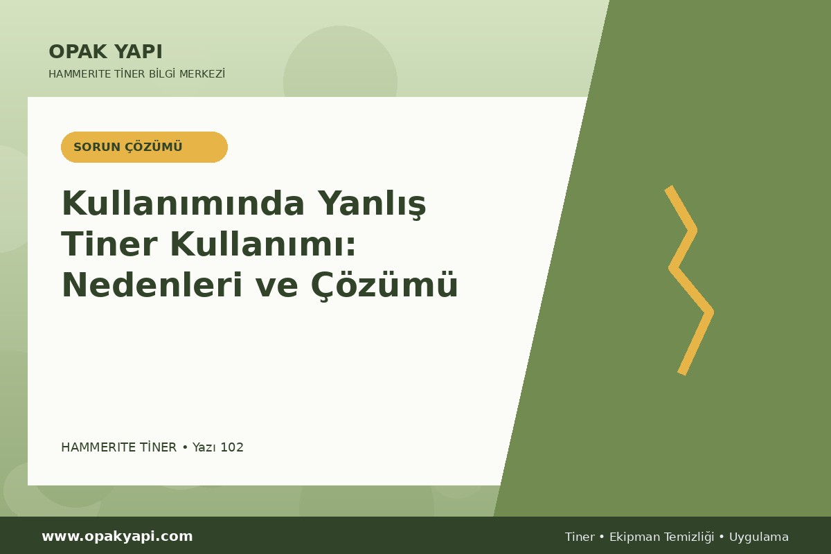 Marshall Hammerite Tiner Kullanımında Yanlış Tiner Kullanımı: Nedenleri ve Çözümü