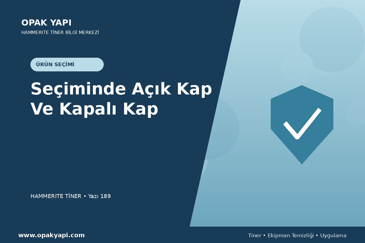 Marshall Hammerite Tiner Seçiminde Açık Kap Ve Kapalı Kap