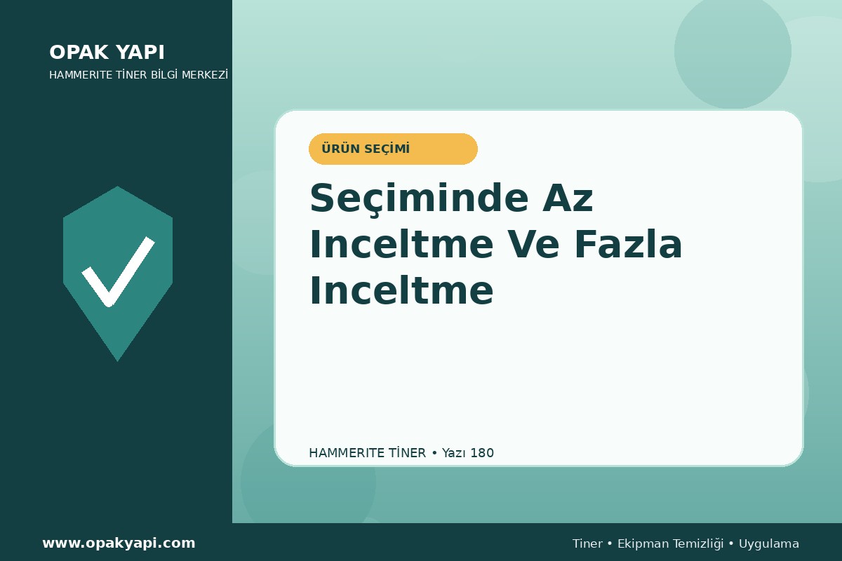 Marshall Hammerite Tiner Seçiminde Az Inceltme Ve Fazla Inceltme