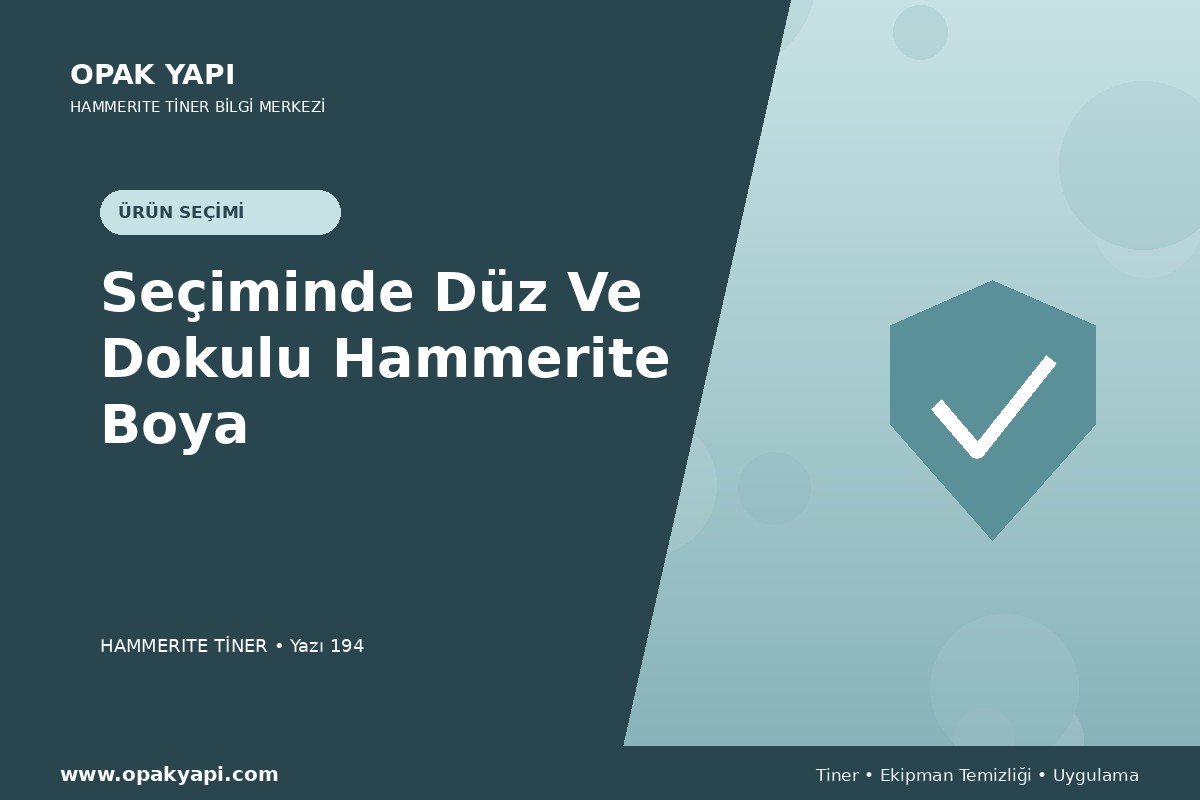 Marshall Hammerite Tiner Seçiminde Düz Ve Dokulu Hammerite Boya
