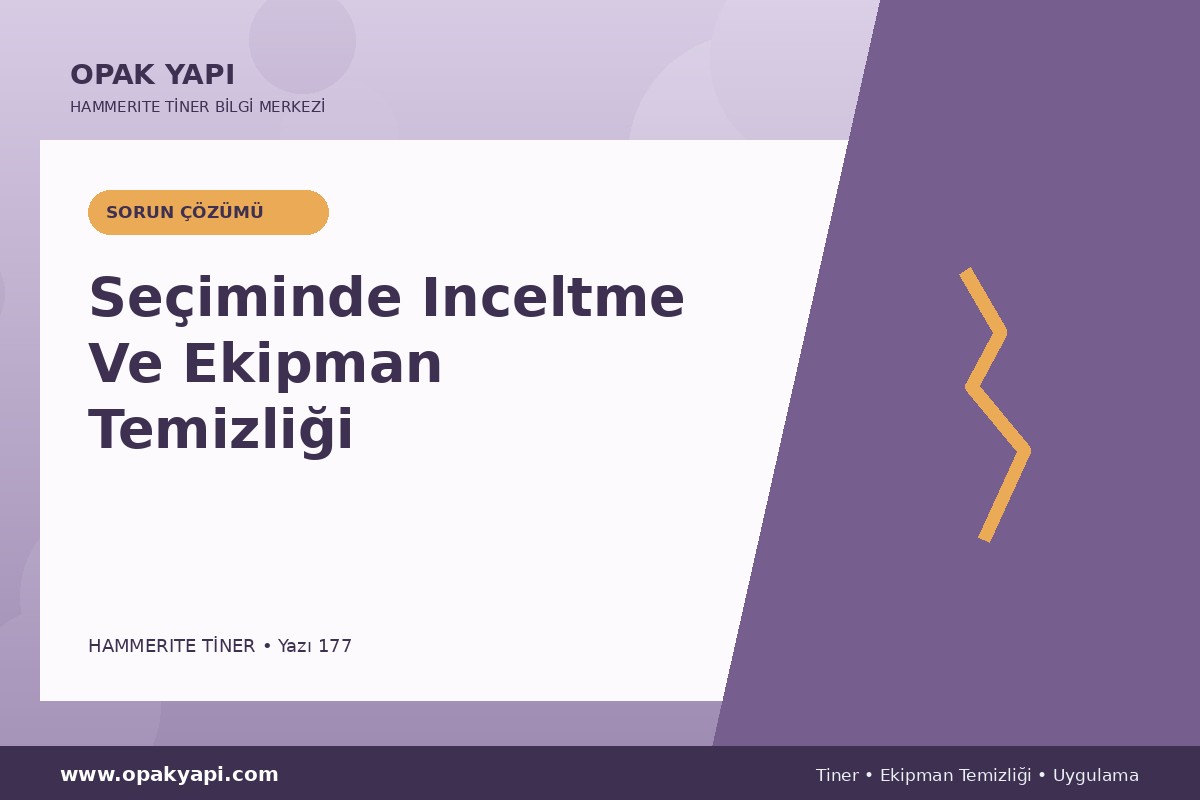 Marshall Hammerite Tiner Seçiminde Inceltme Ve Ekipman Temizliği