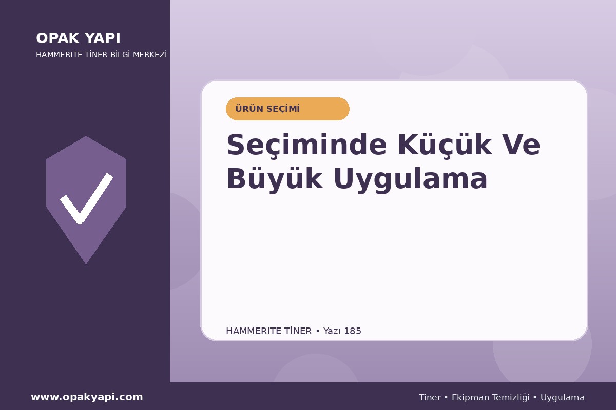 Marshall Hammerite Tiner Seçiminde Küçük Ve Büyük Uygulama