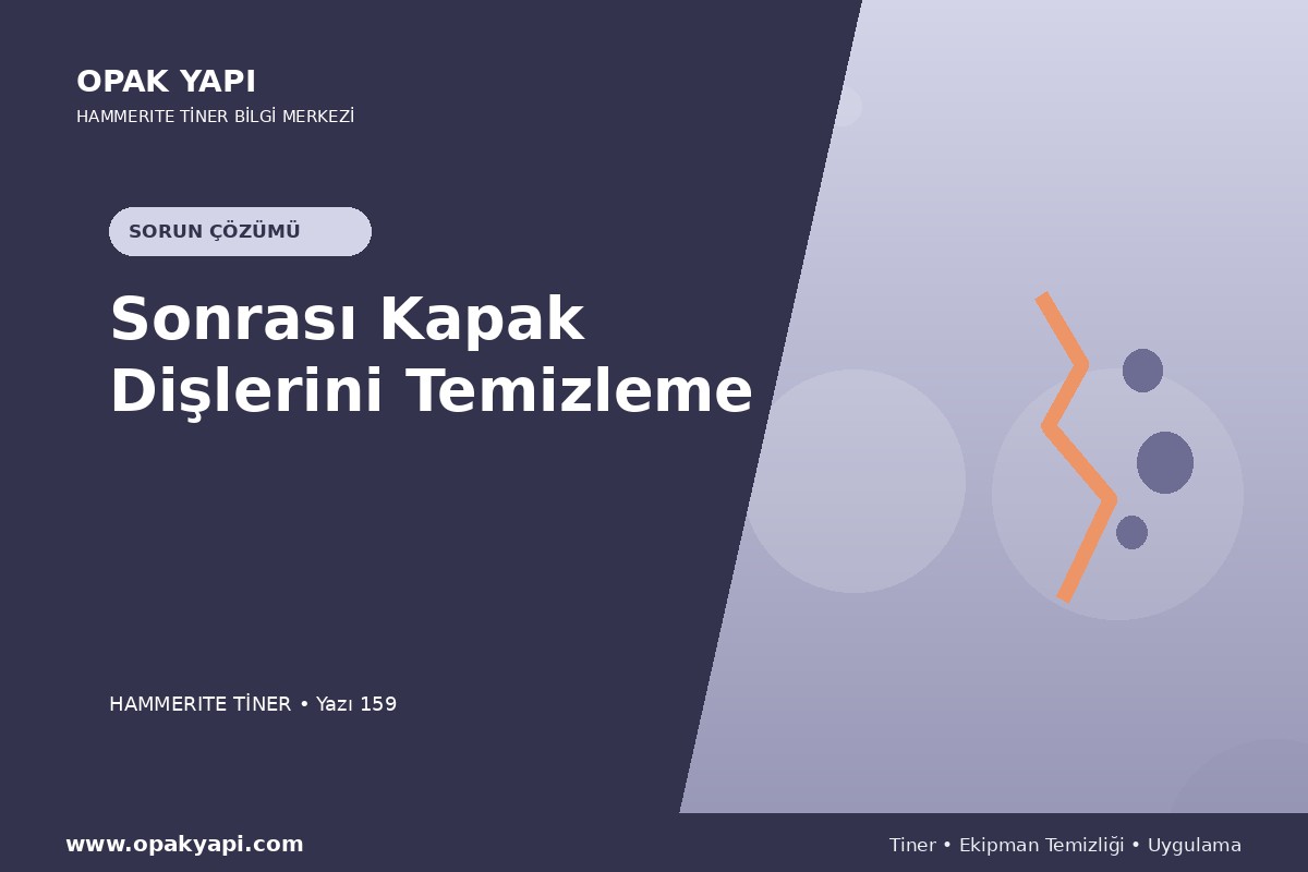Marshall Hammerite Tiner Sonrası Kapak Dişlerini Temizleme