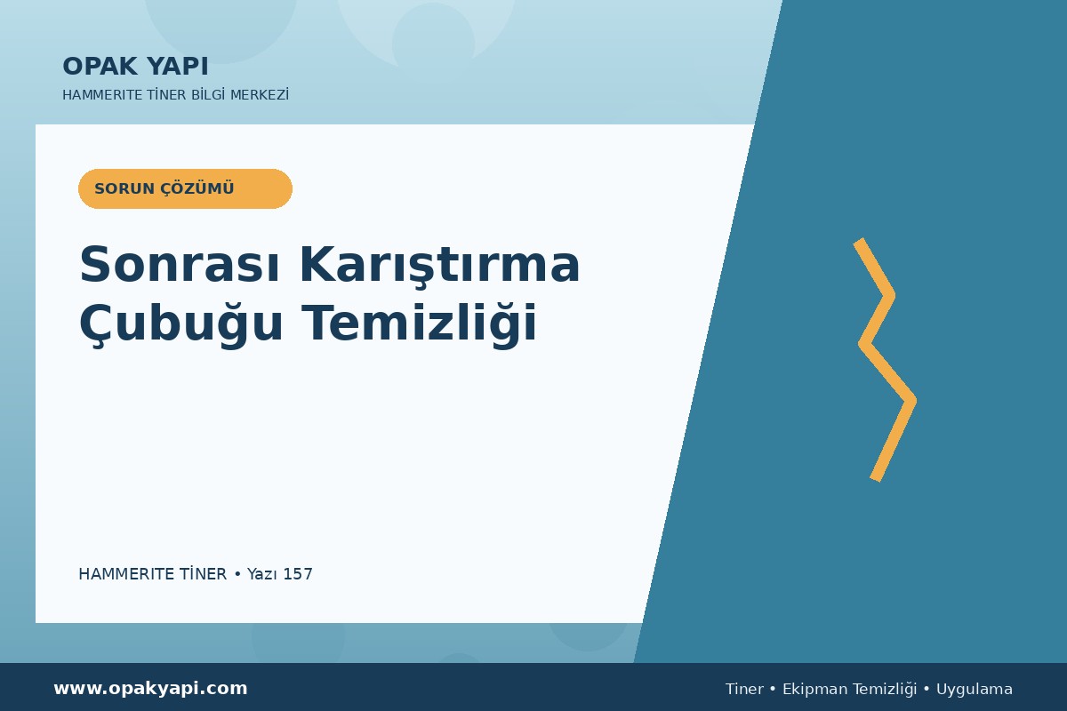 Marshall Hammerite Tiner Sonrası Karıştırma Çubuğu Temizliği