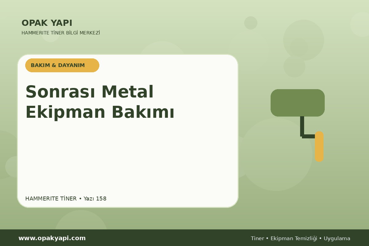 Marshall Hammerite Tiner Sonrası Metal Ekipman Bakımı